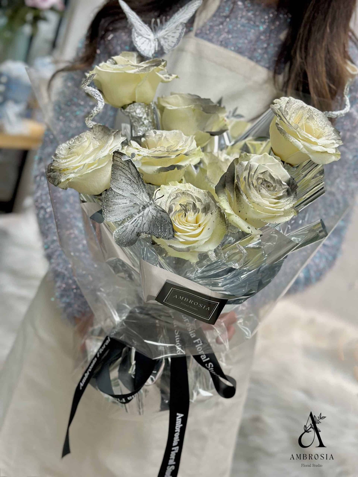 Black Edge Rose Bouquet