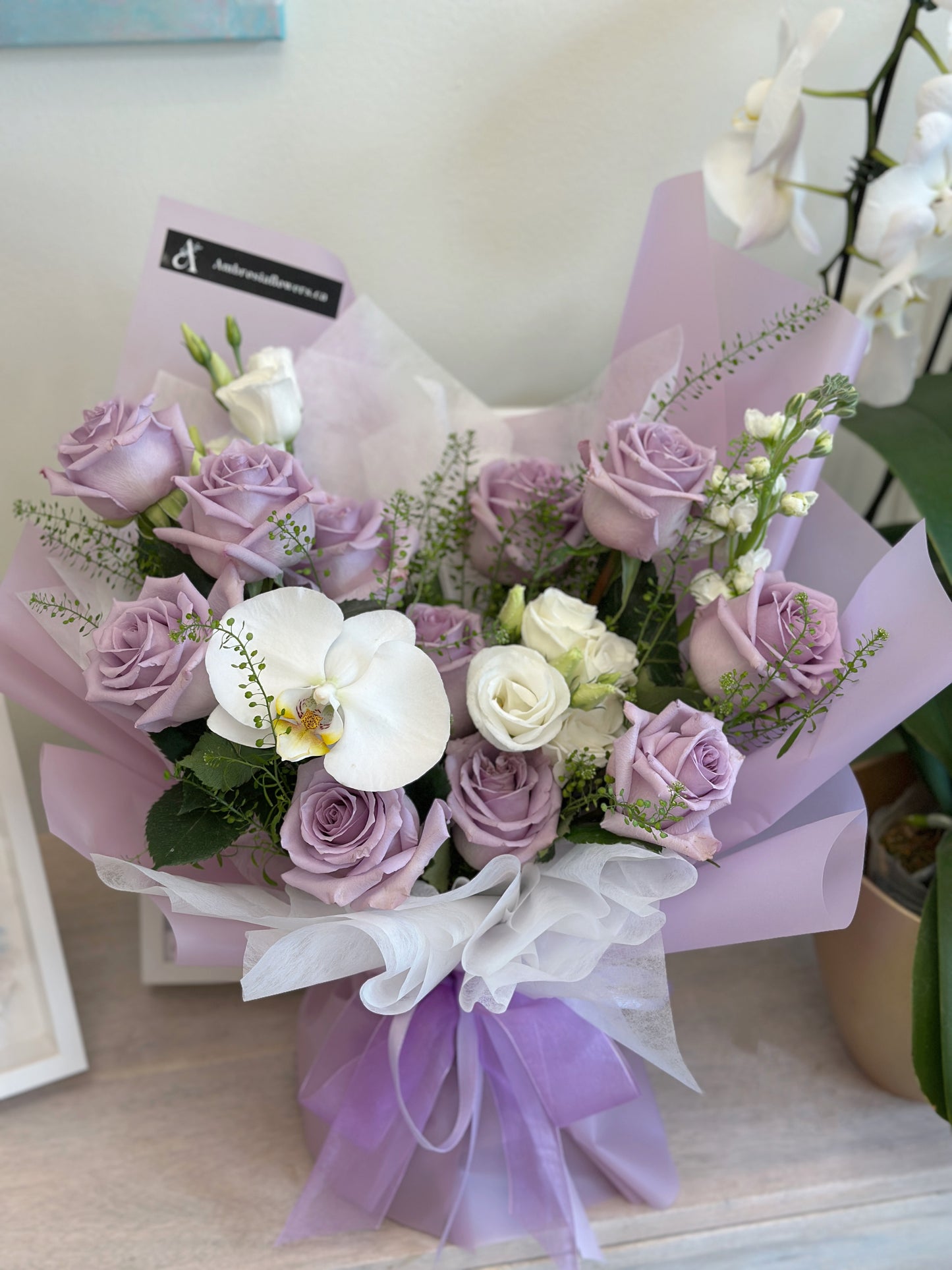 Purple Ocean Song Rose Bouquet