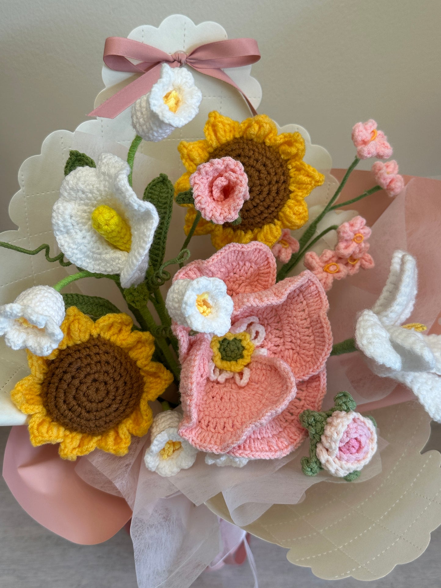AFS Mixed Flower Crochet Bouquet