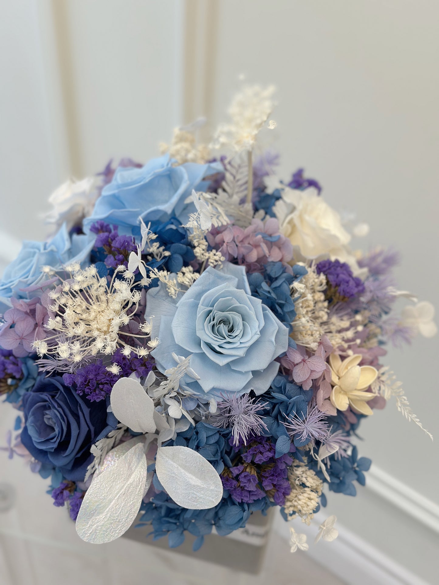 Blue Fantacy Preserved Flower Box