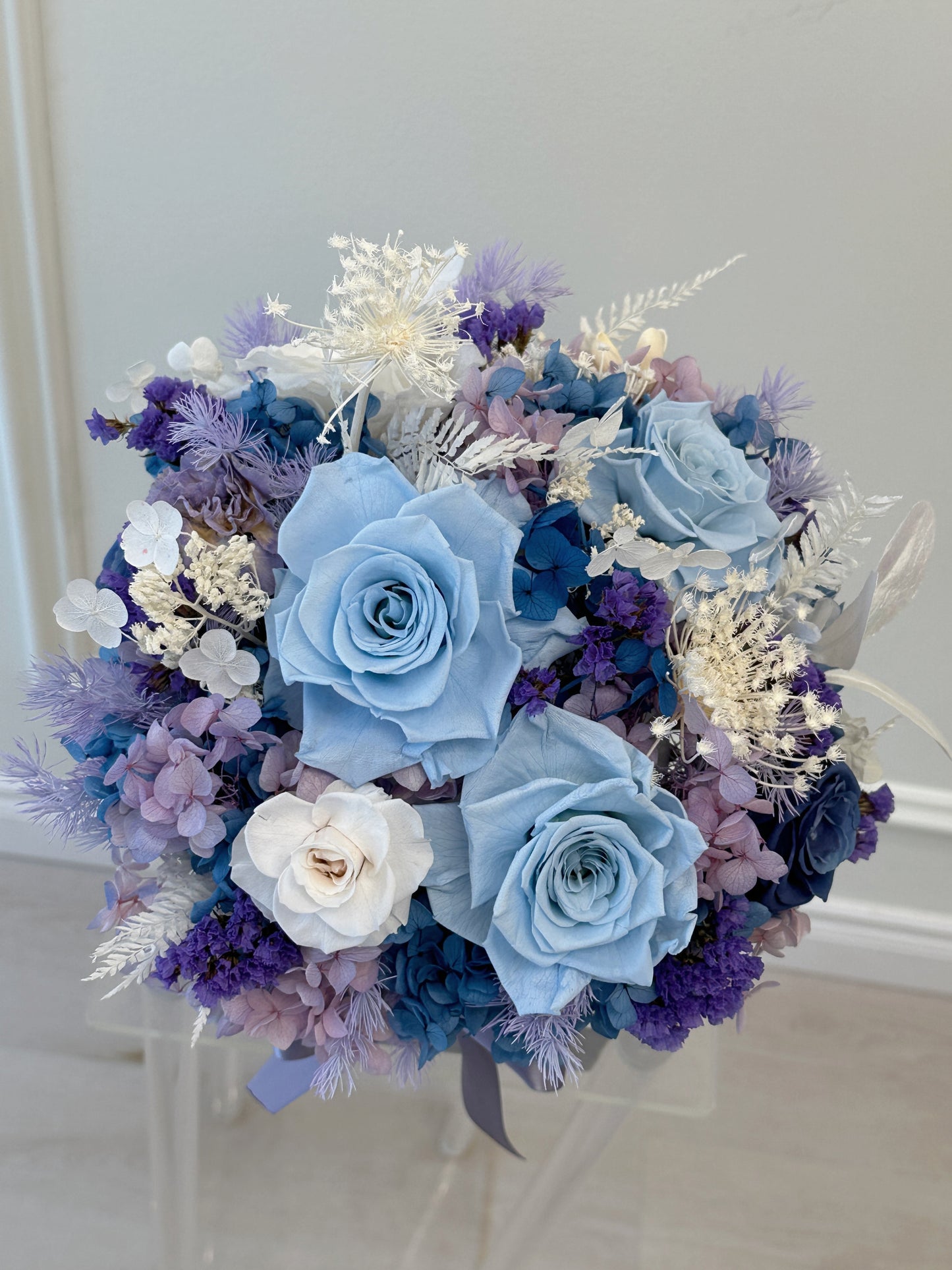 Blue Fantacy Preserved Flower Box