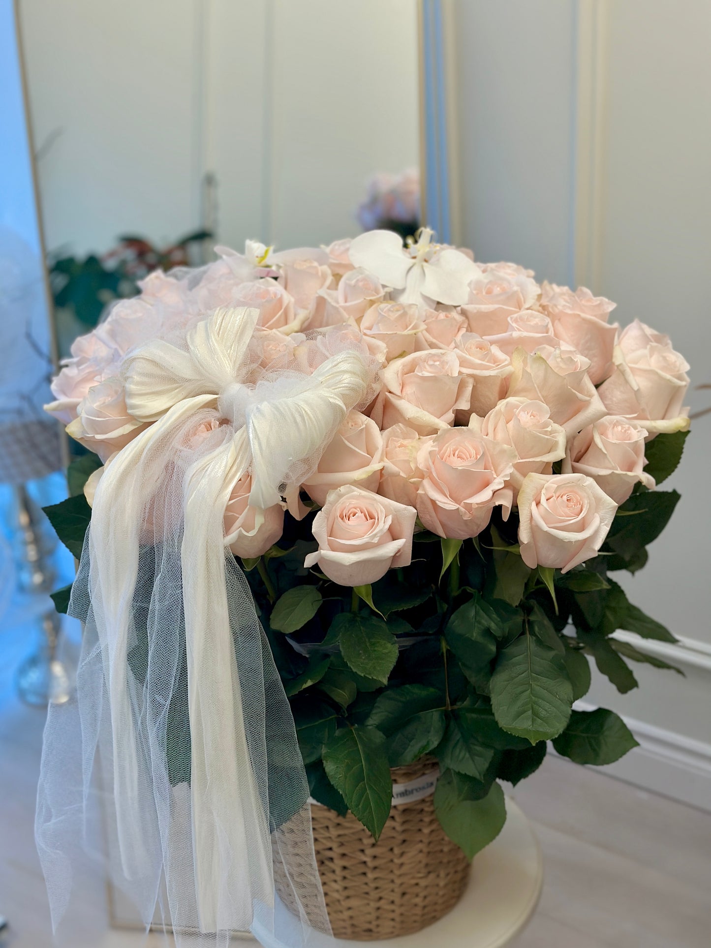 52 Roses in Basket