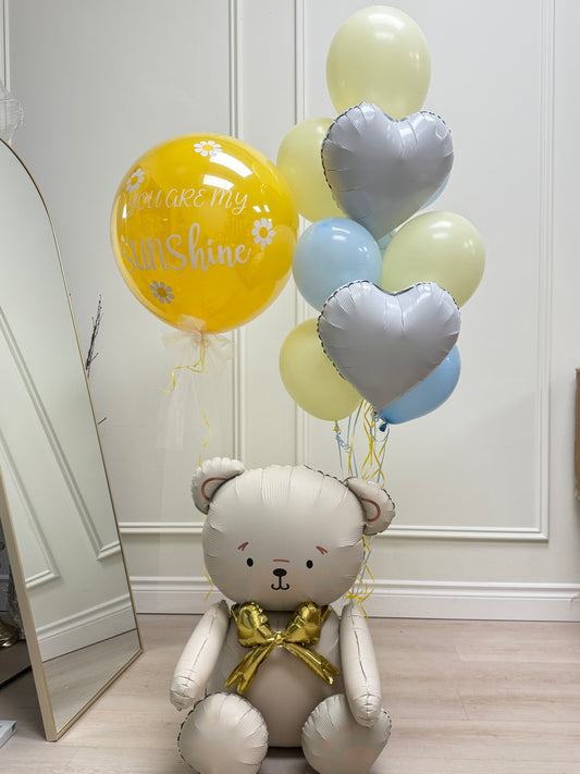 Teddy Sunshine Helium Balloon Set