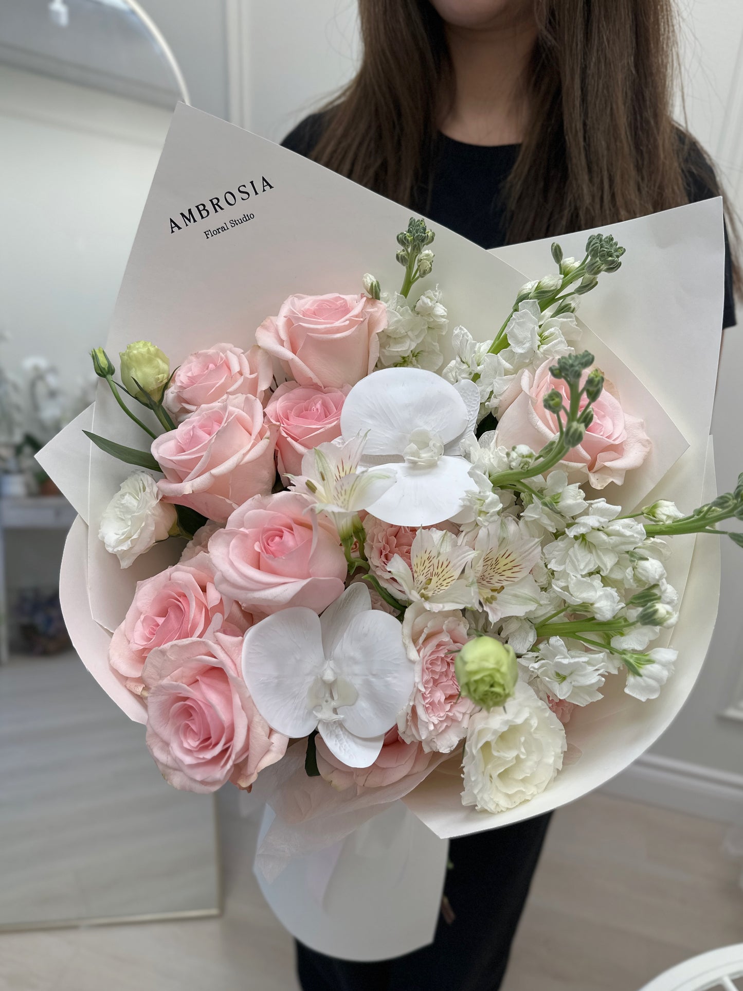 2026 Soft Blush Orchid Rose Bouquet