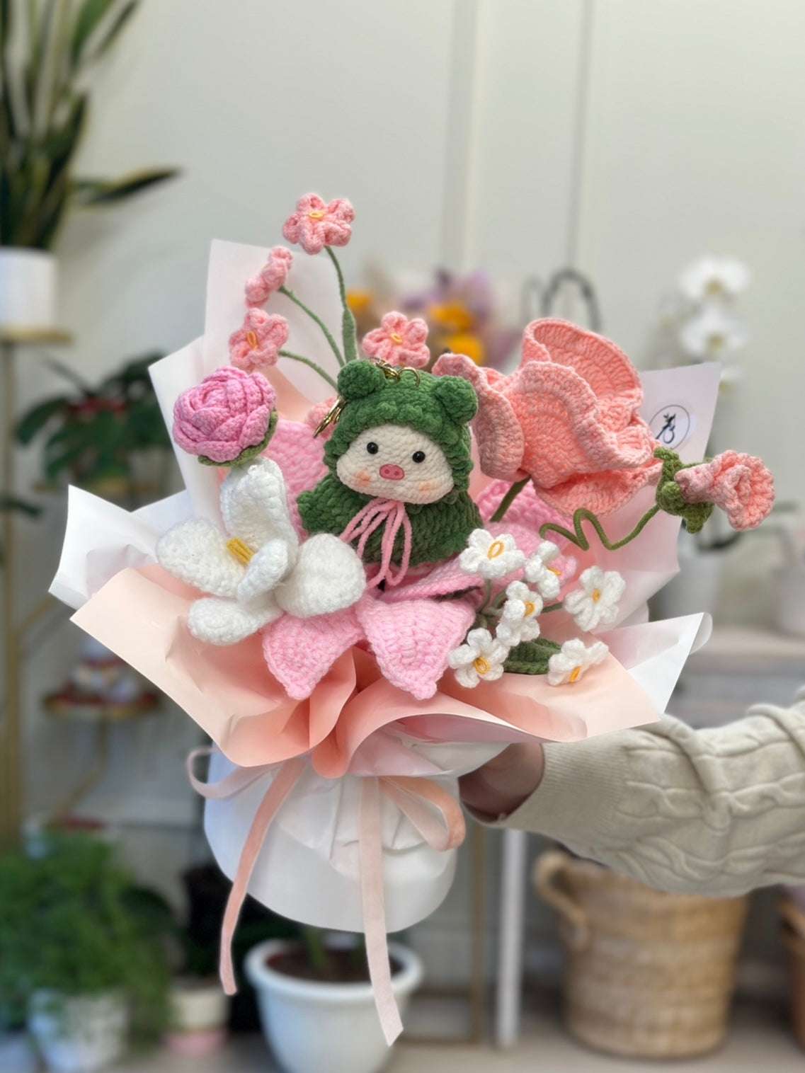 AFS Crochet Bouquet - Forever Bloom Collection (little piggy)