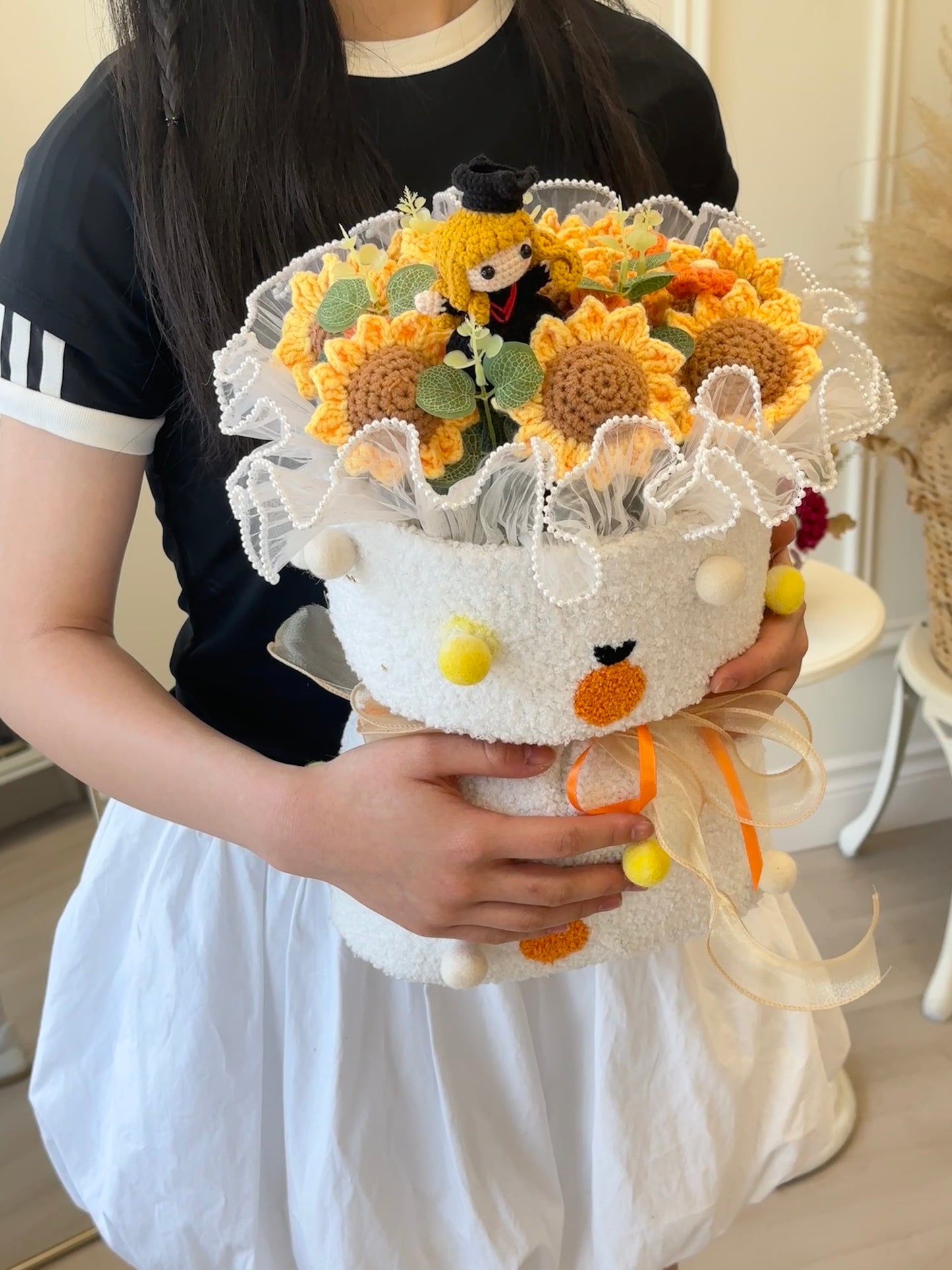 ASF Golden Graduate Sunshine Crochet Bouquet