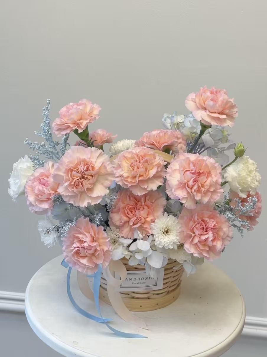 Ambrosia’s Tender Heart – Mother’s Day Carnation Basket