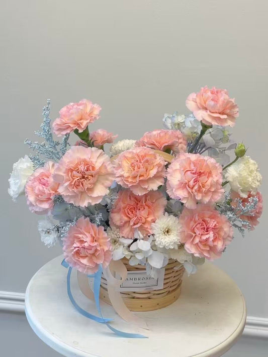 Ambrosia’s Tender Heart – Mother’s Day Carnation Basket