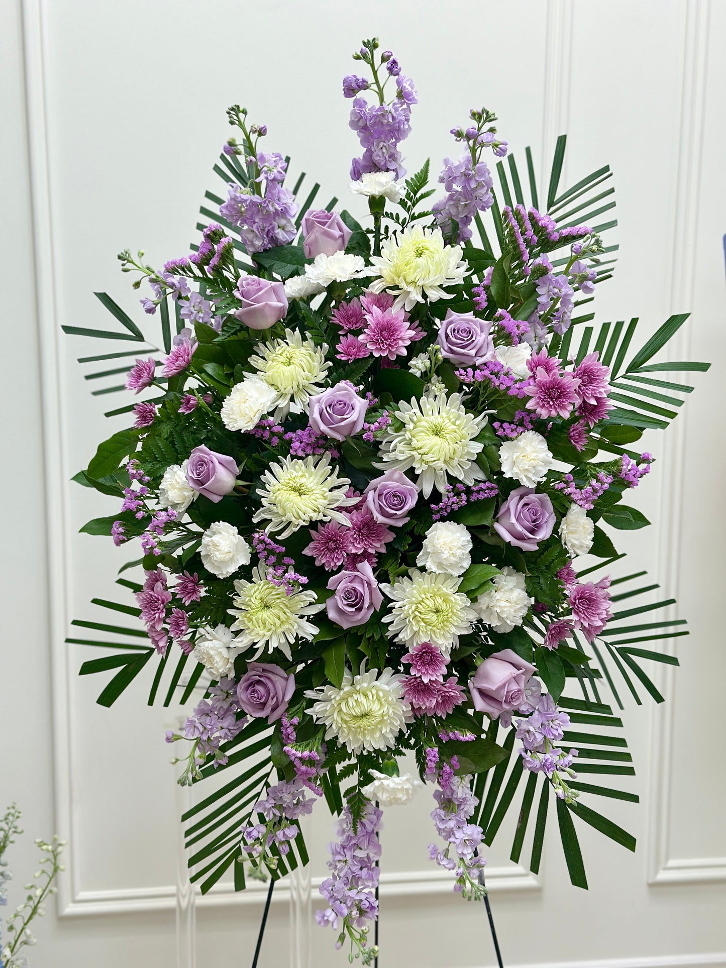 Deepest Sympathy Purple Standing Spray