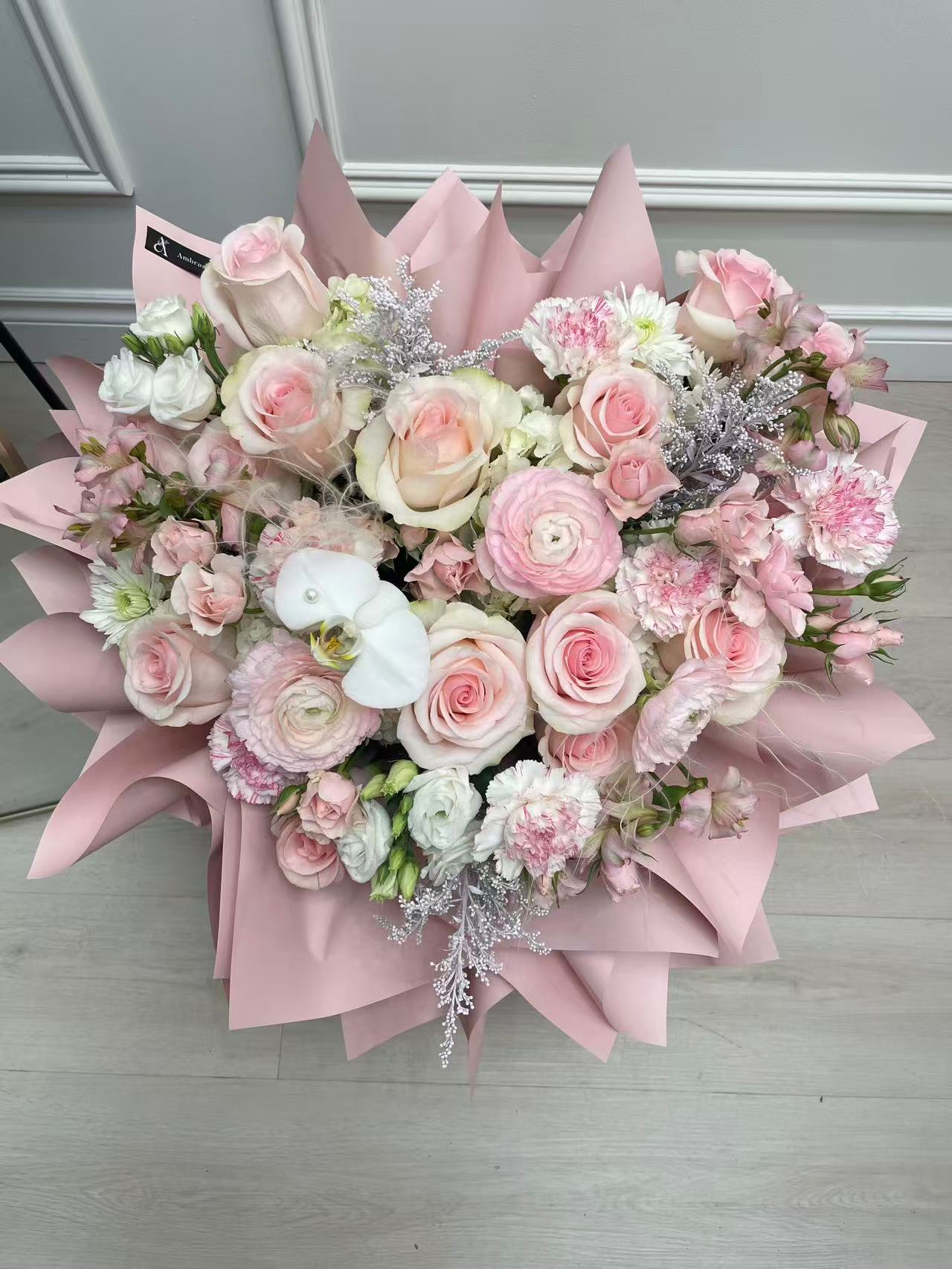 A Mixed Heart Bouquet -Pink Please
