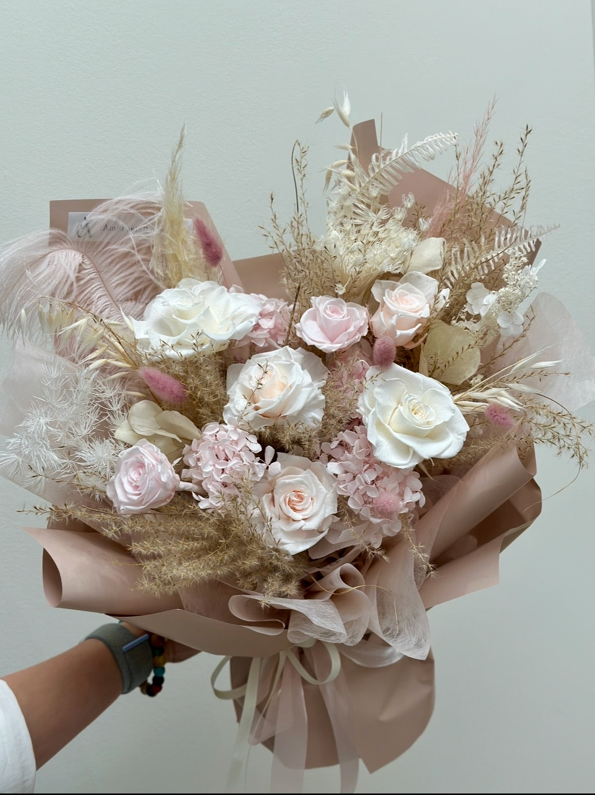 Mixed Preserved Bouquet - Pastel Blush