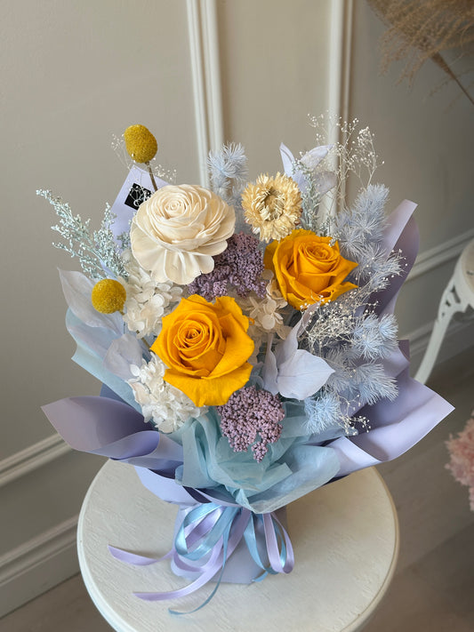 Preserved Flower Bouquet- Golden Sky
