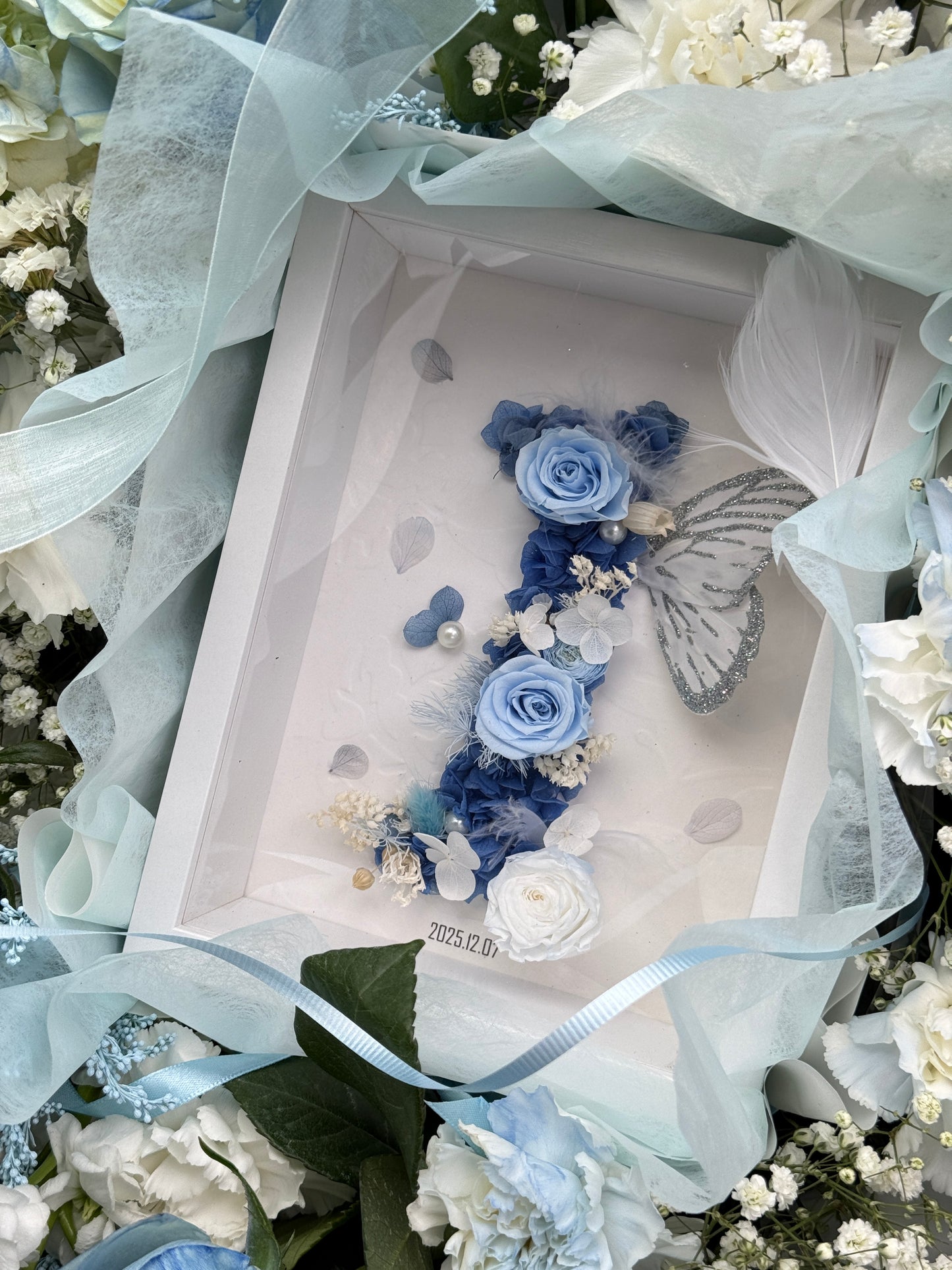 A-Z Custom Preserved Flower Letter - Framed