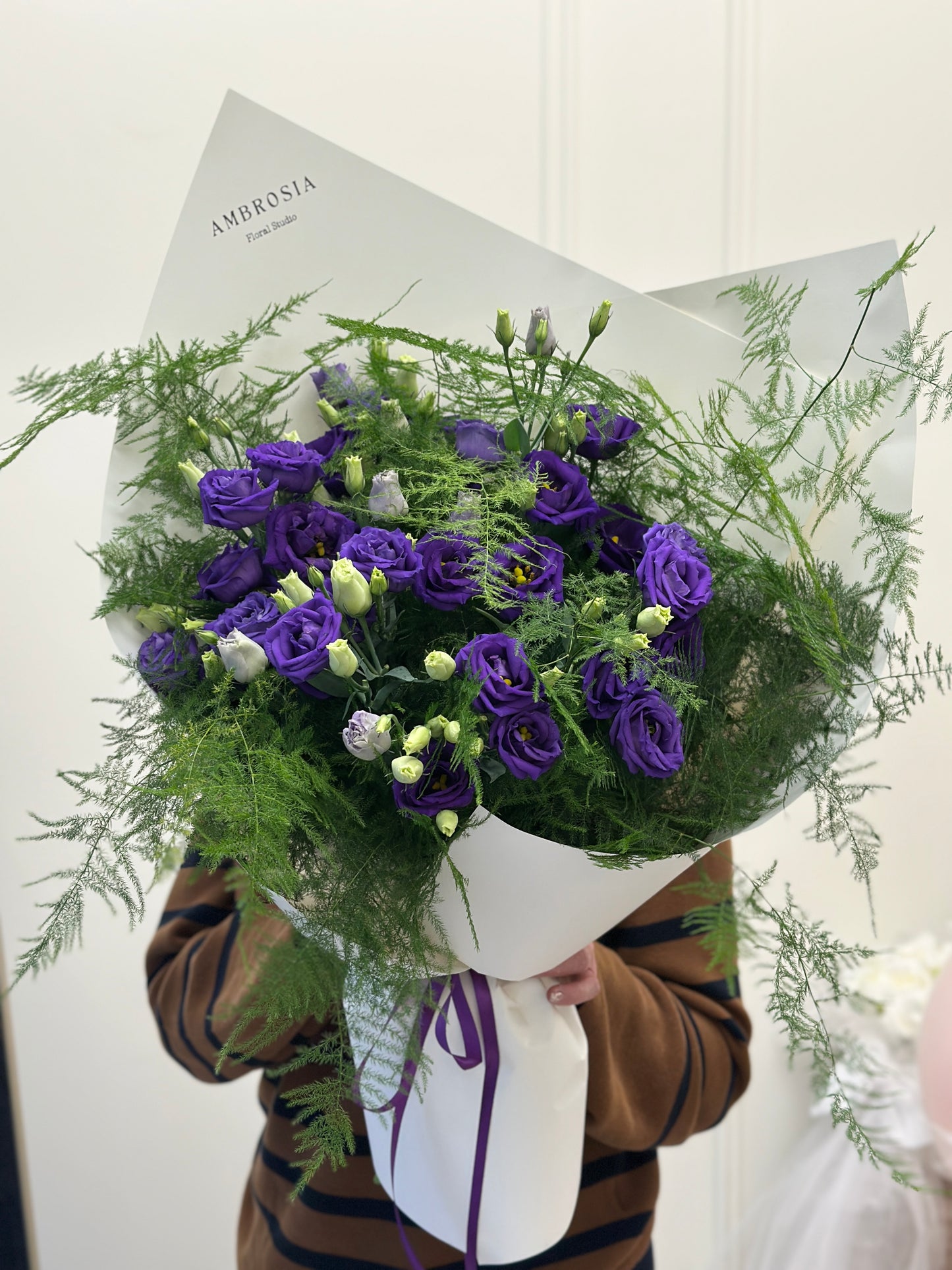 A Velvet Twilight Lisianthus Bouquet