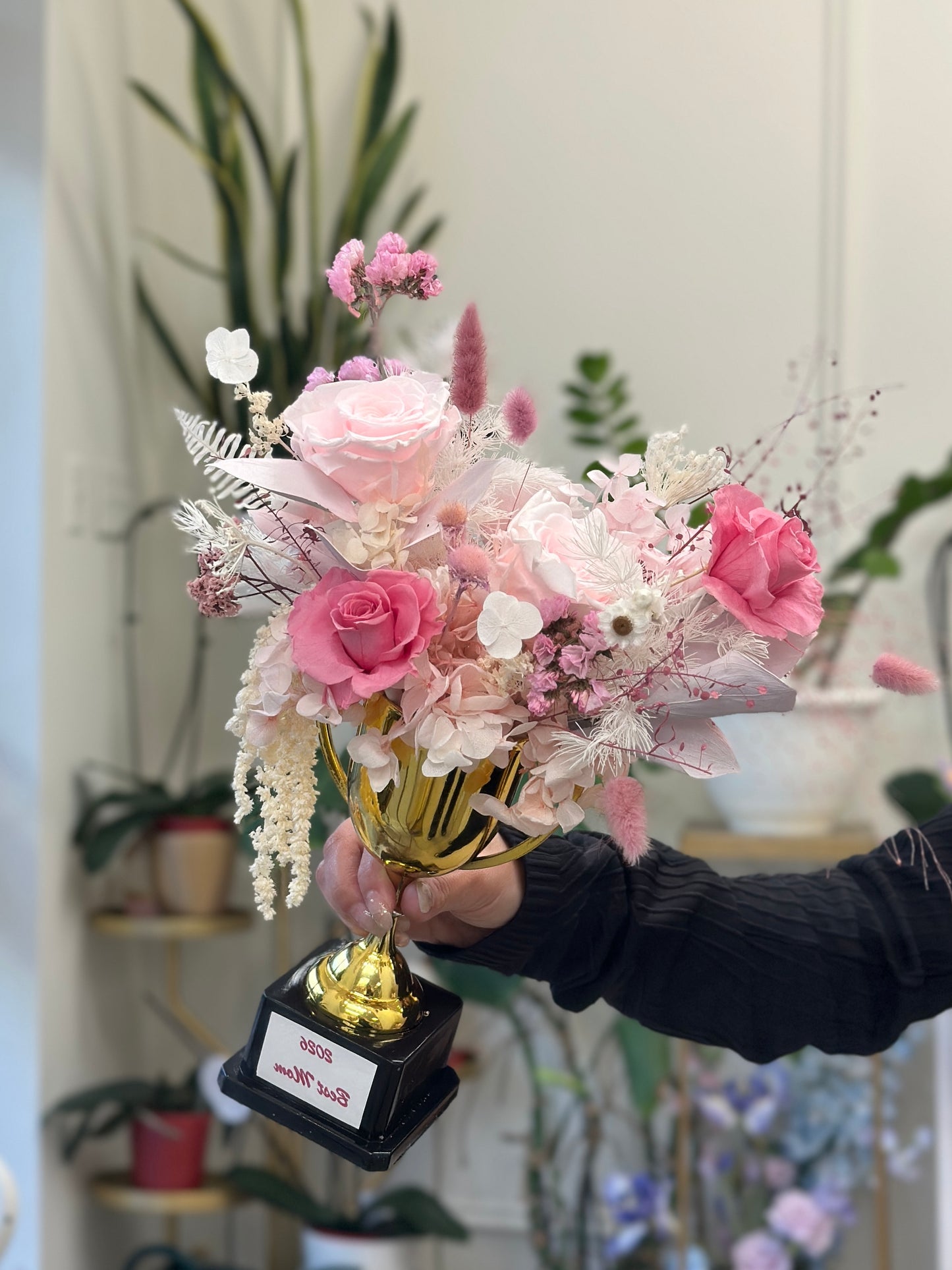 Best Mom Ever Preserved Flower Trophy