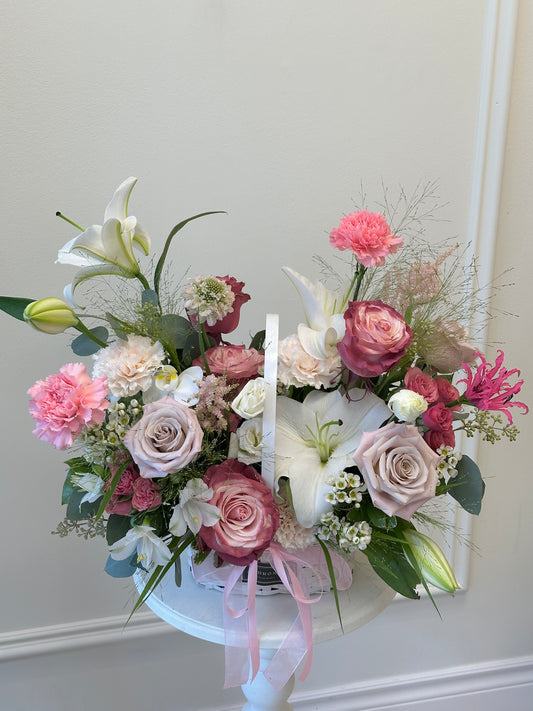 Florist's Pick - Mixed Pink Basket