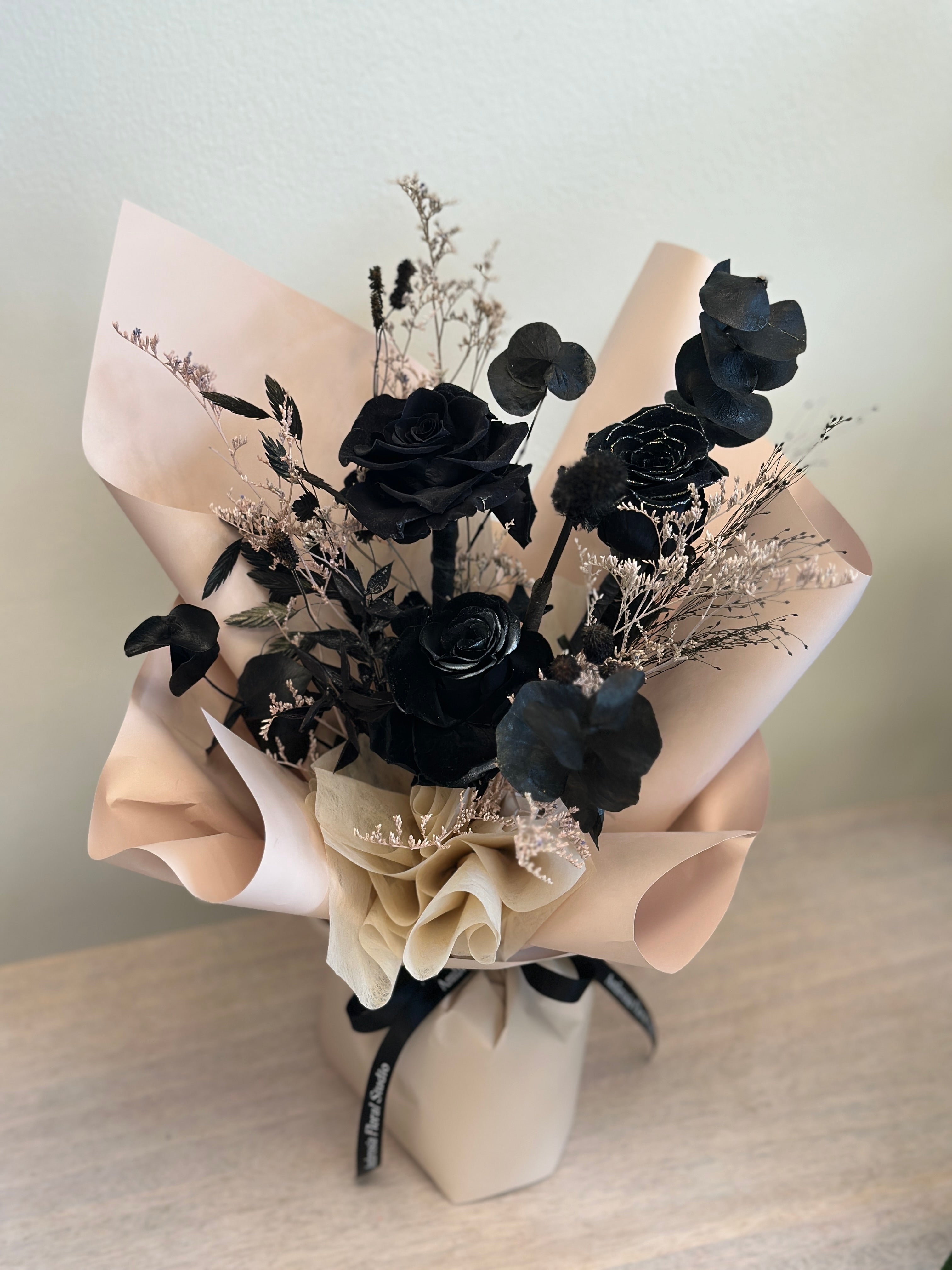 Dark Romance Preserved Rose Bouquet – Ambrosia Floral Studio