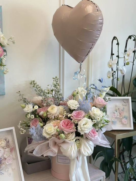 A Mixed Flower Fairy's Birthday Hat Box