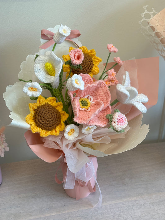 AFS Mixed Flower Crochet Bouquet