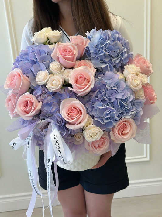 A Luxe Pastel Symphony Hatbox
