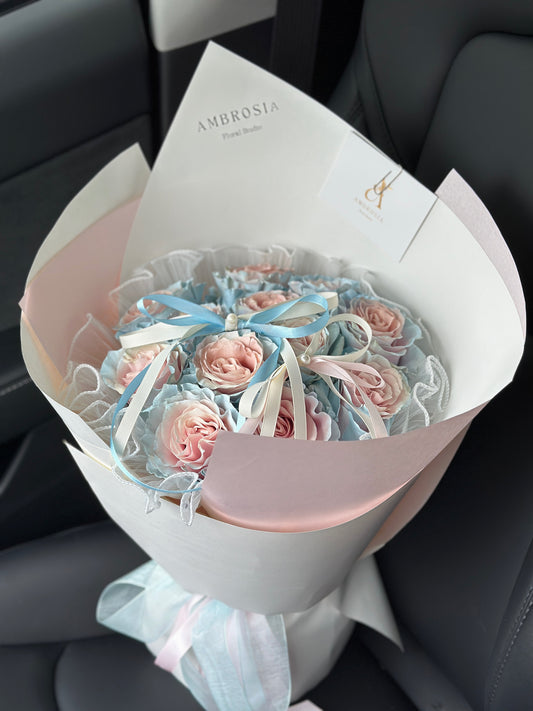 Baby Blue and Pink Sweet Angel Bouquet