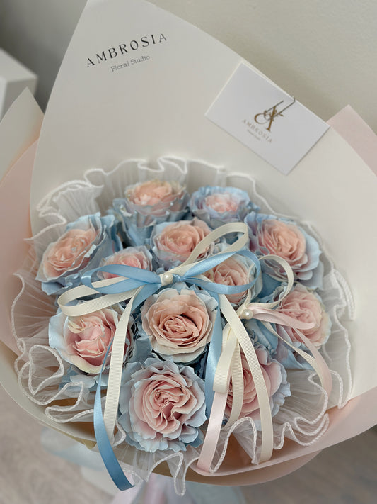 Baby Blue and Pink Sweet Angel Bouquet