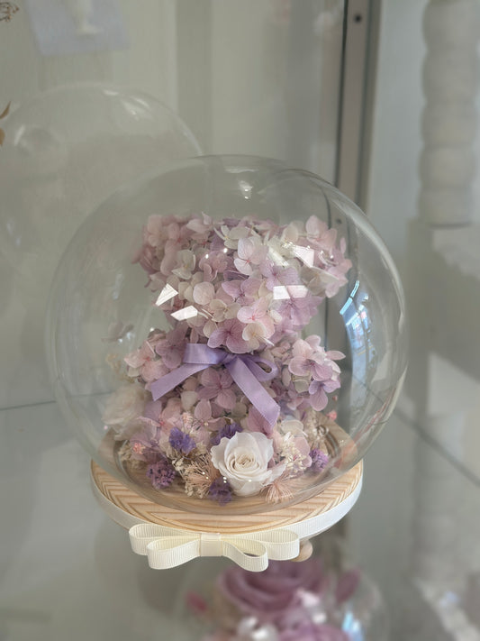I Love You Bearly Much Preserved Flower in Dome