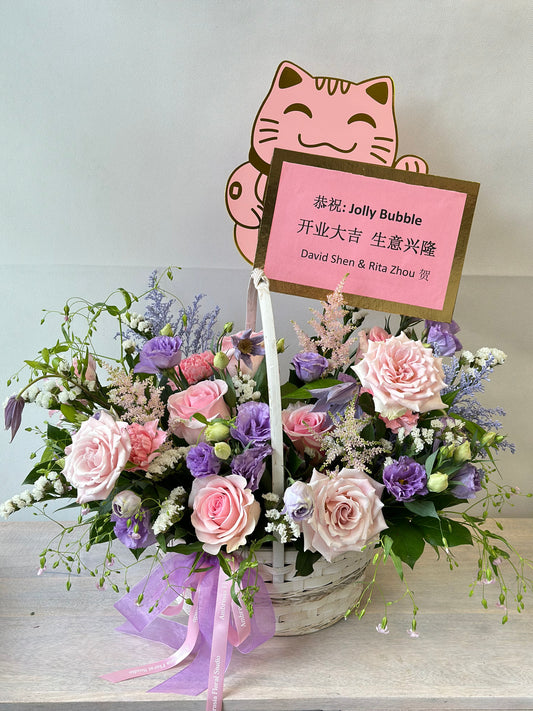 Grand Opening -Pink and Purple Basket