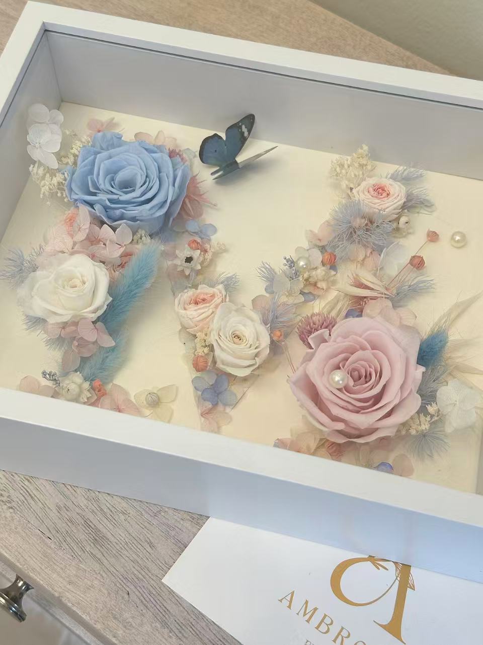 A-Z Custom Preserved Flower Letter - Framed