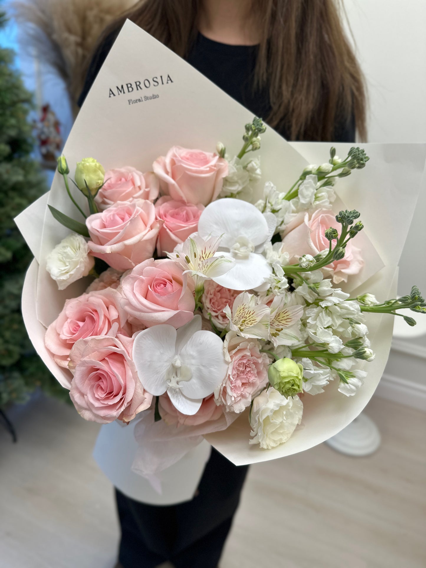 2026 Soft Blush Orchid Rose Bouquet