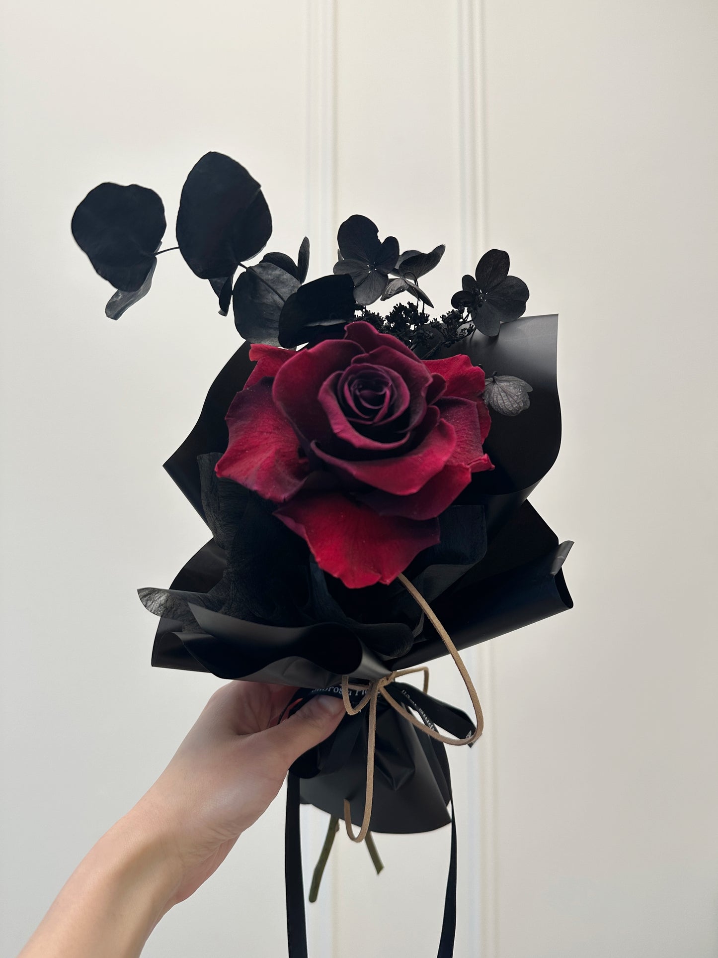 Preserved Rose Single Stem-Dark Red