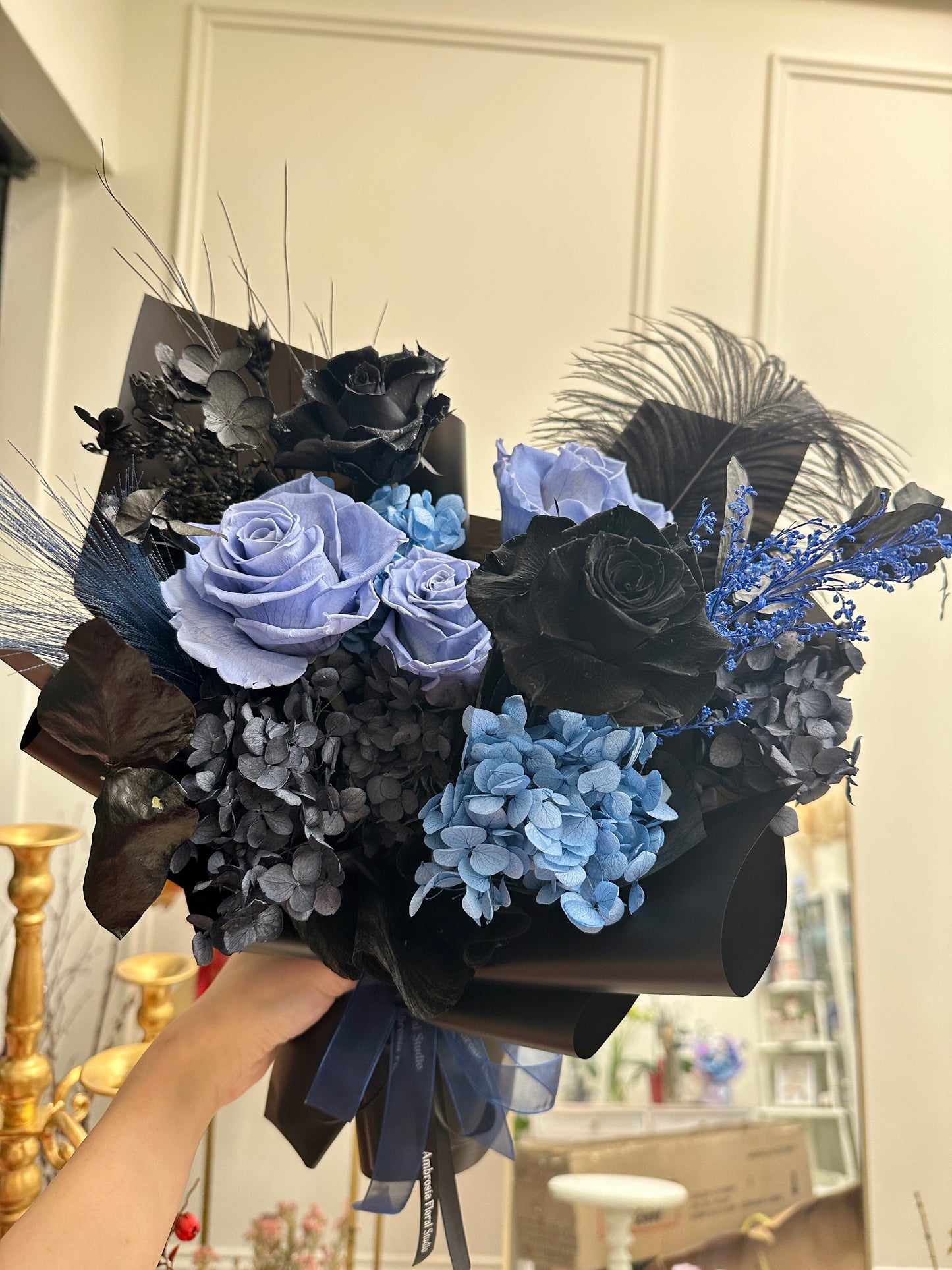 Midnight Blue Preserved Bouquet