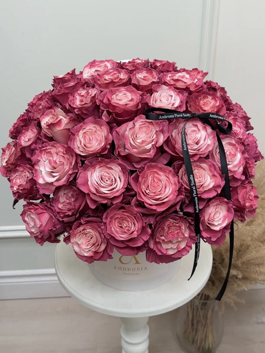 Mauve Velvet Rose Box