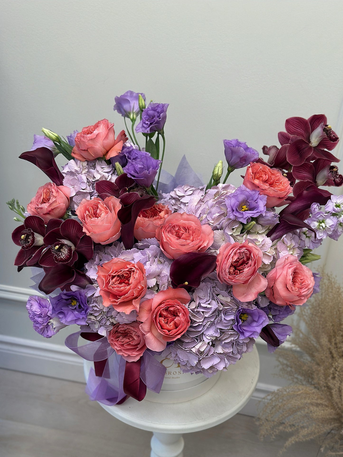 Orchid Garden Luxe Flower Hat Box