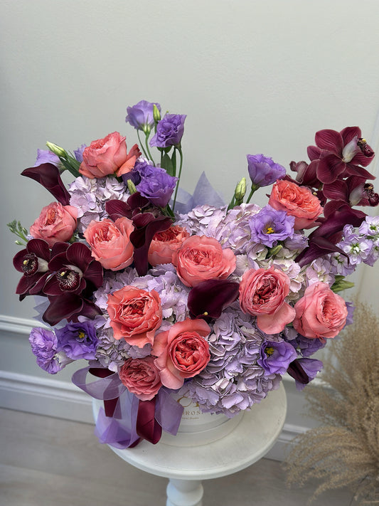 Orchid Garden Luxe Flower Hat Box