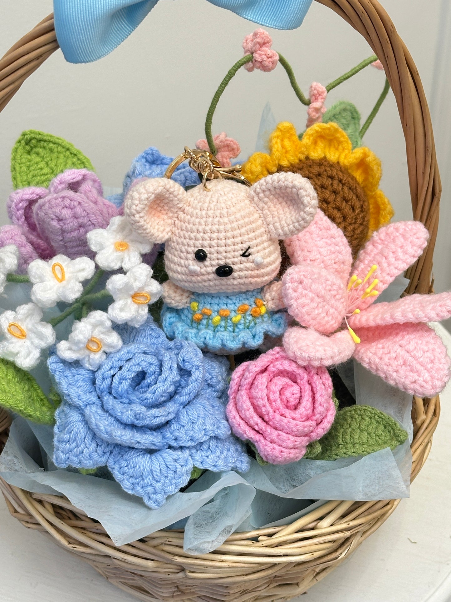 AFS Crochet Bouquet in Basket