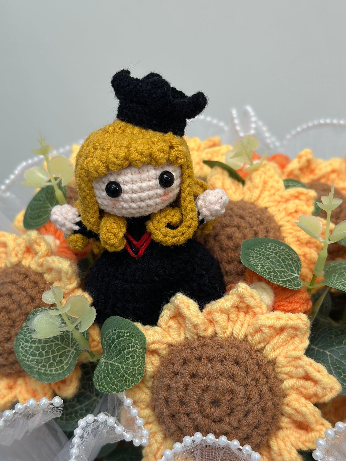 ASF Golden Graduate Sunshine Crochet Bouquet