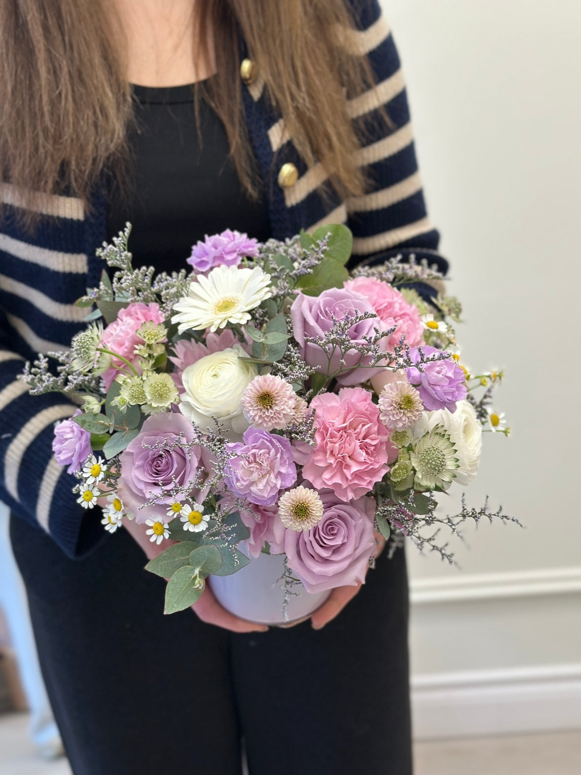 1Women’s Day Arrive In Style - Pink and Purple Mixed Flower Vase