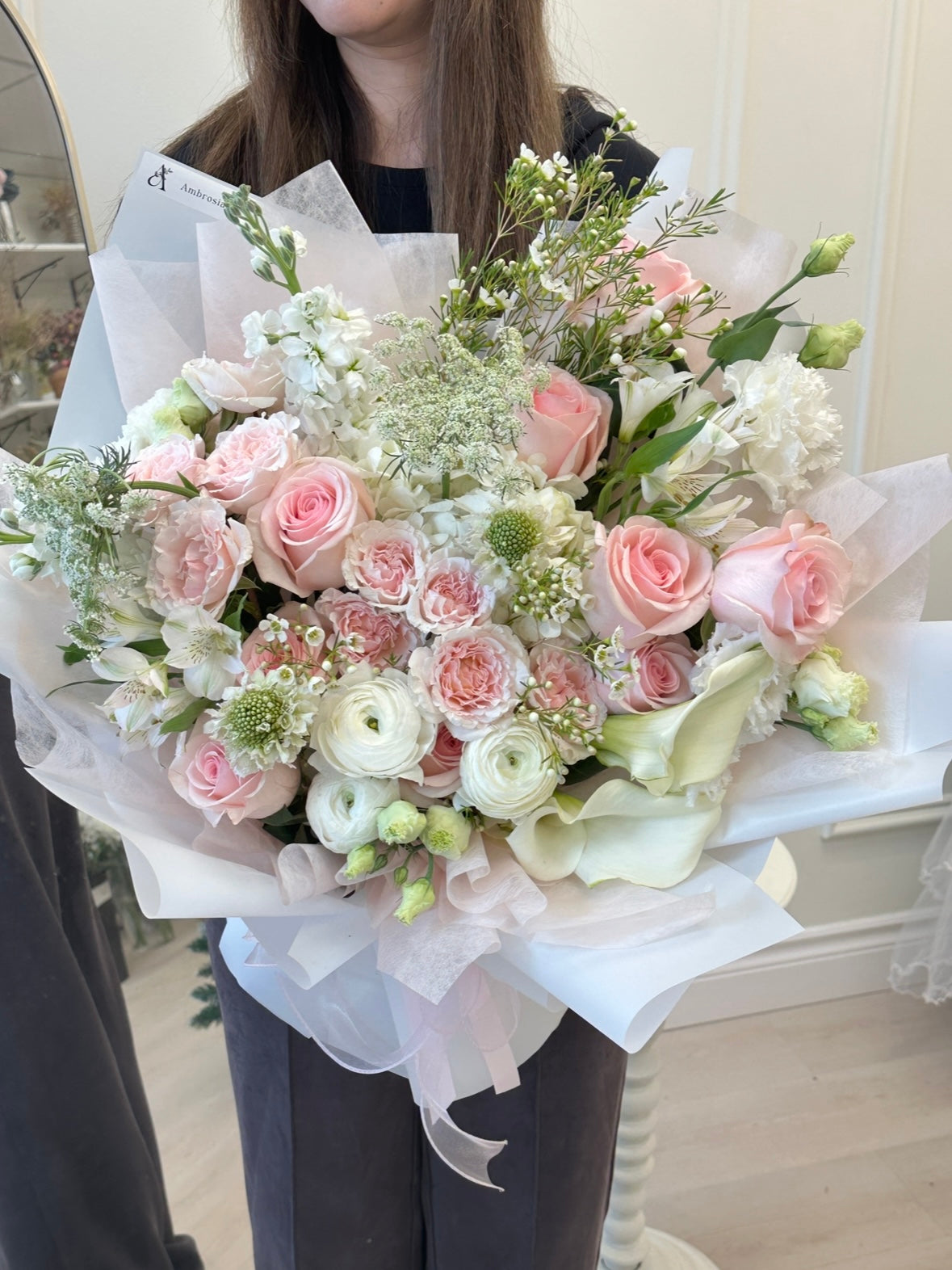 Pink Moonlight Pink and White Bouquet