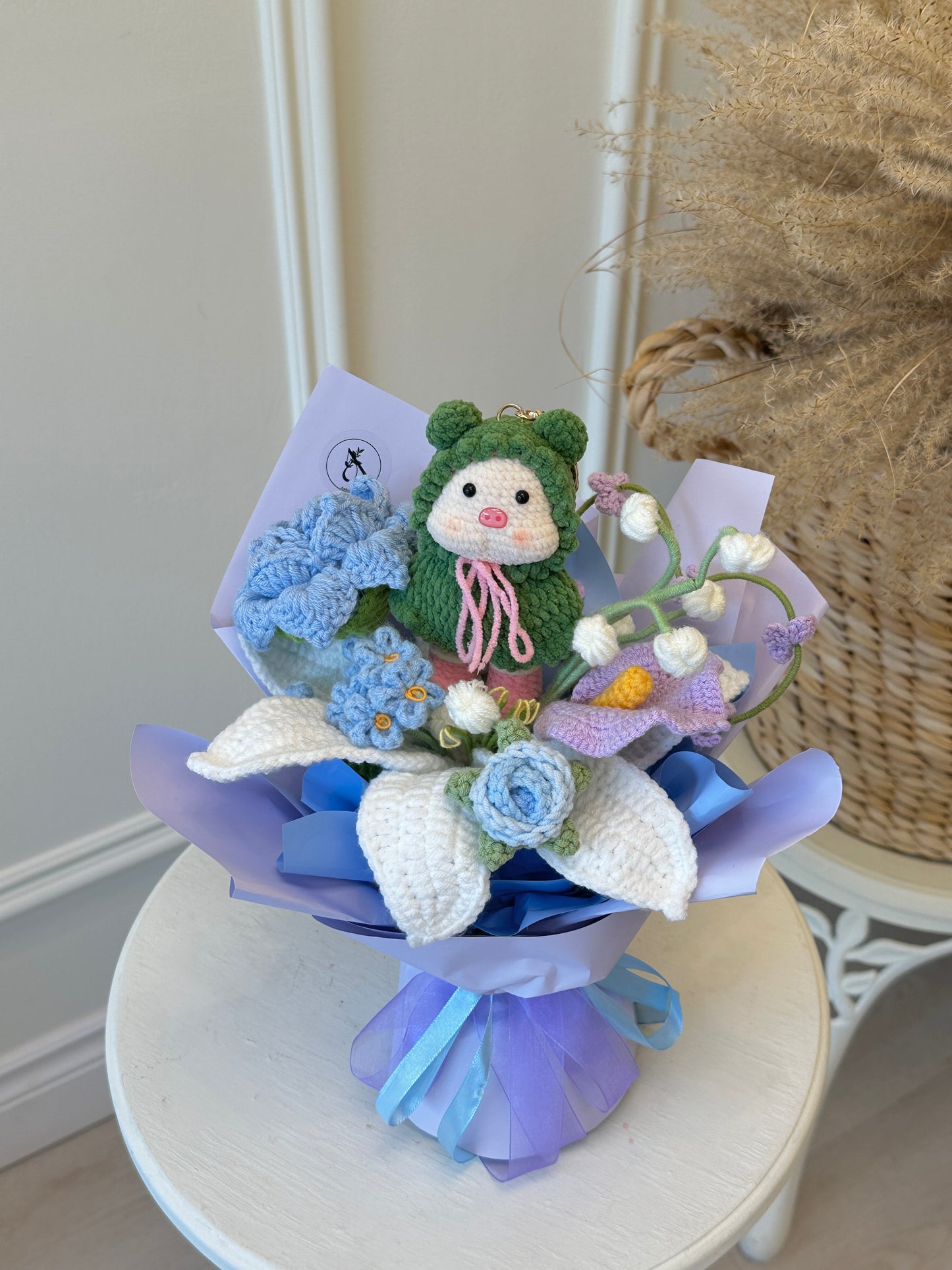 AFS Crochet Bouquet - Forever Bloom Collection (little piggy)
