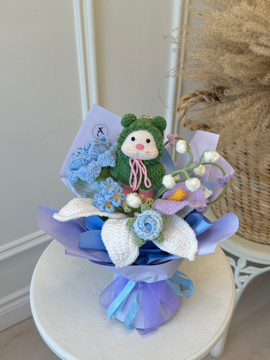 AFS Crochet Bouquet - Forever Bloom Collection (little piggy)