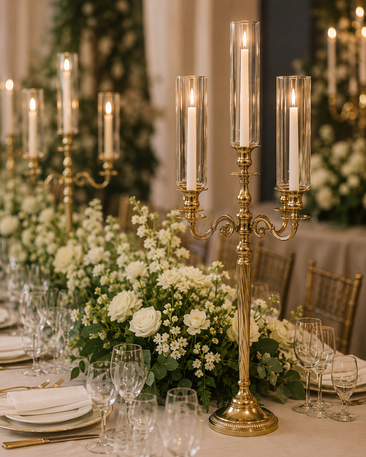 Gold 5-Arm Candelabra