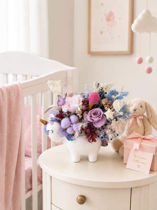 Little Dreamer — New Baby Preserved Flower Arrangement