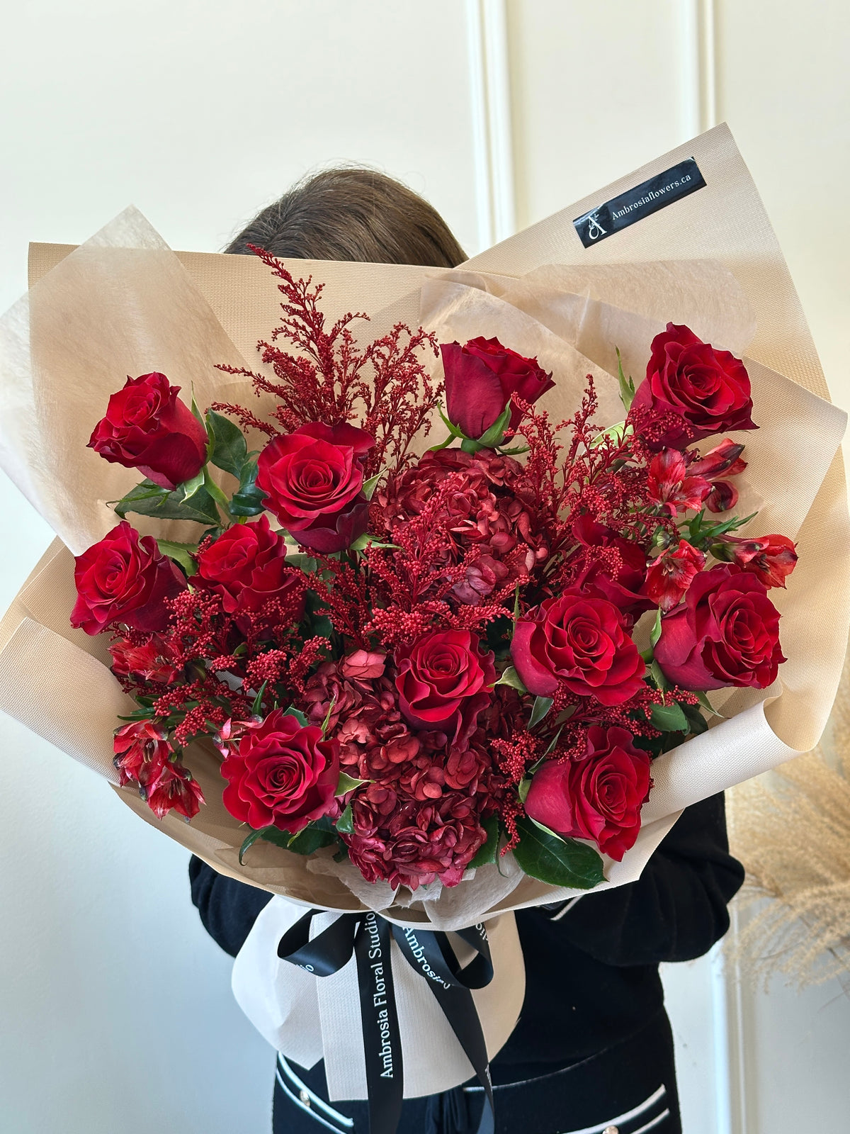 Crimson Romance Mixed Red Rose Bouquet