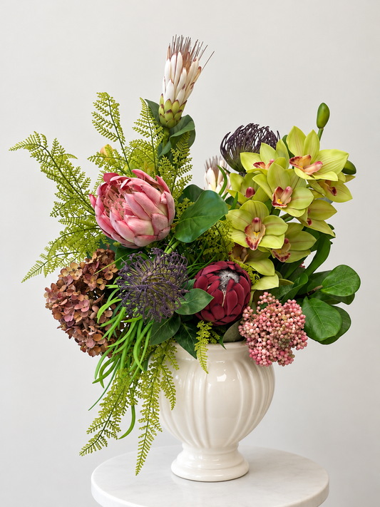 The Botanical Sculpture | Real Touch Faux Flower Arrangement