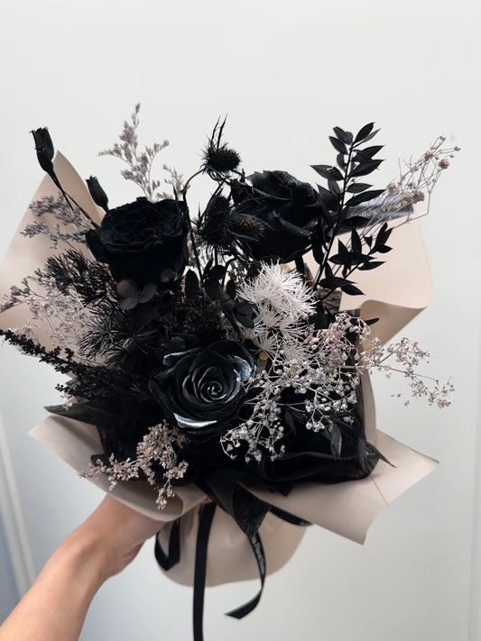 Dark Romance Preserved Rose Bouquet