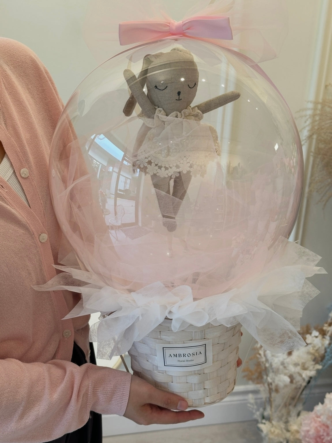 Pink Bunny Bobo Balloon