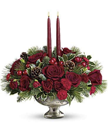 Teleflora&#8217;sMercuryGlassBowlBouquetPM