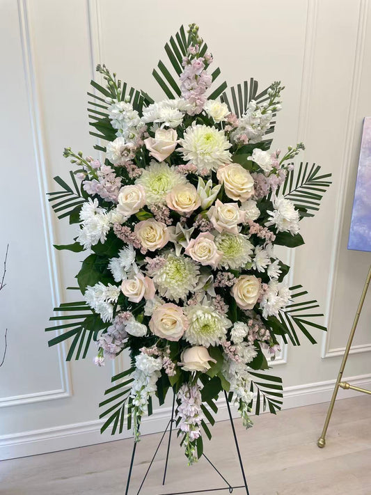 Deepest Sympathy Pink Standing Spray