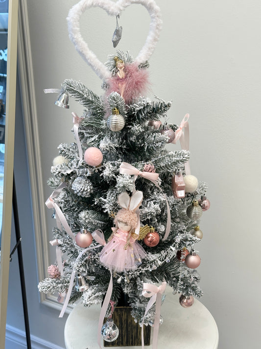 2025 Tabletop Christmas Tree 20Inch - Pink Dream